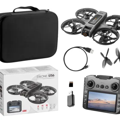 S156 (2) Humfly S156 WiFi FPV Drone with 4.9" LCD Screen Controller, 480P Dual Camera, Optical Flow Hover, 360° Obstacle Avoidance